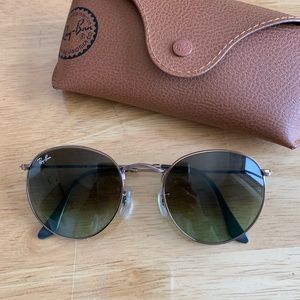 Rayban round green gradient sunglasses
